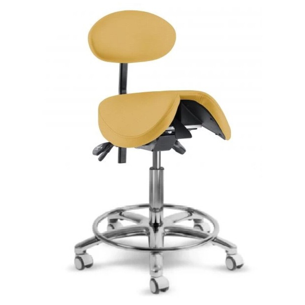 zdravotnická stolička s děleným naklápěcím sedákem a oporou zad 1215 S KK