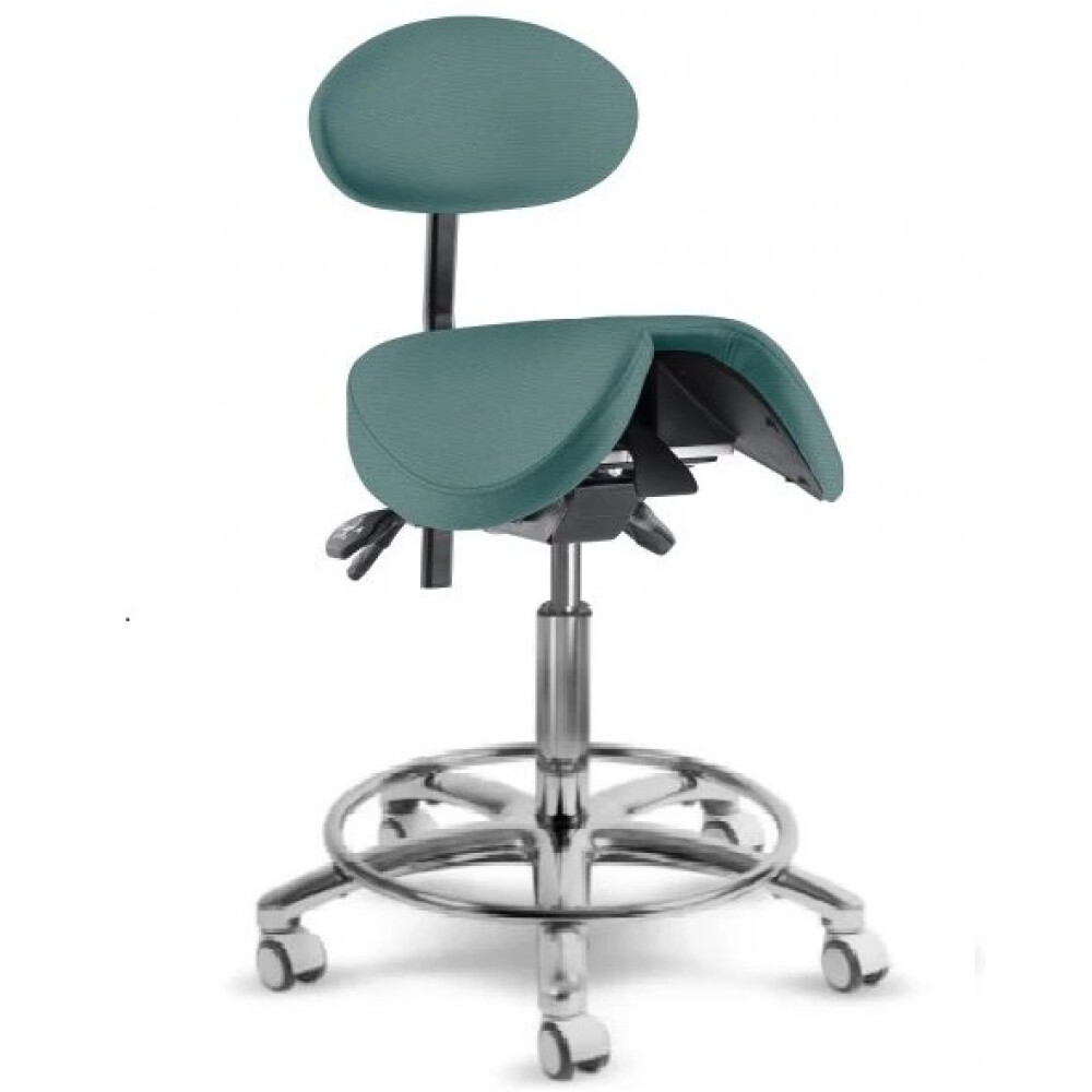 zdravotnická stolička s děleným naklápěcím sedákem a oporou zad 1215 S KK