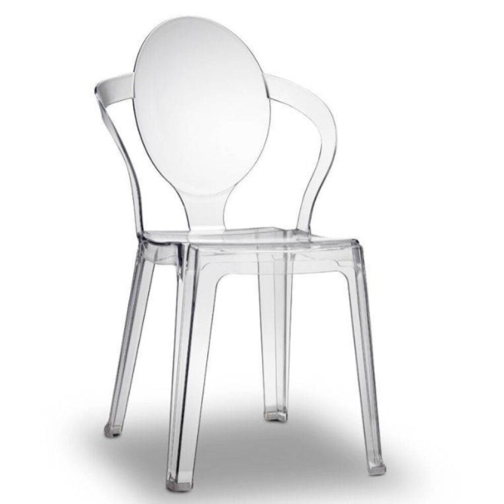 Plastová židle SPOON transparetní čirá