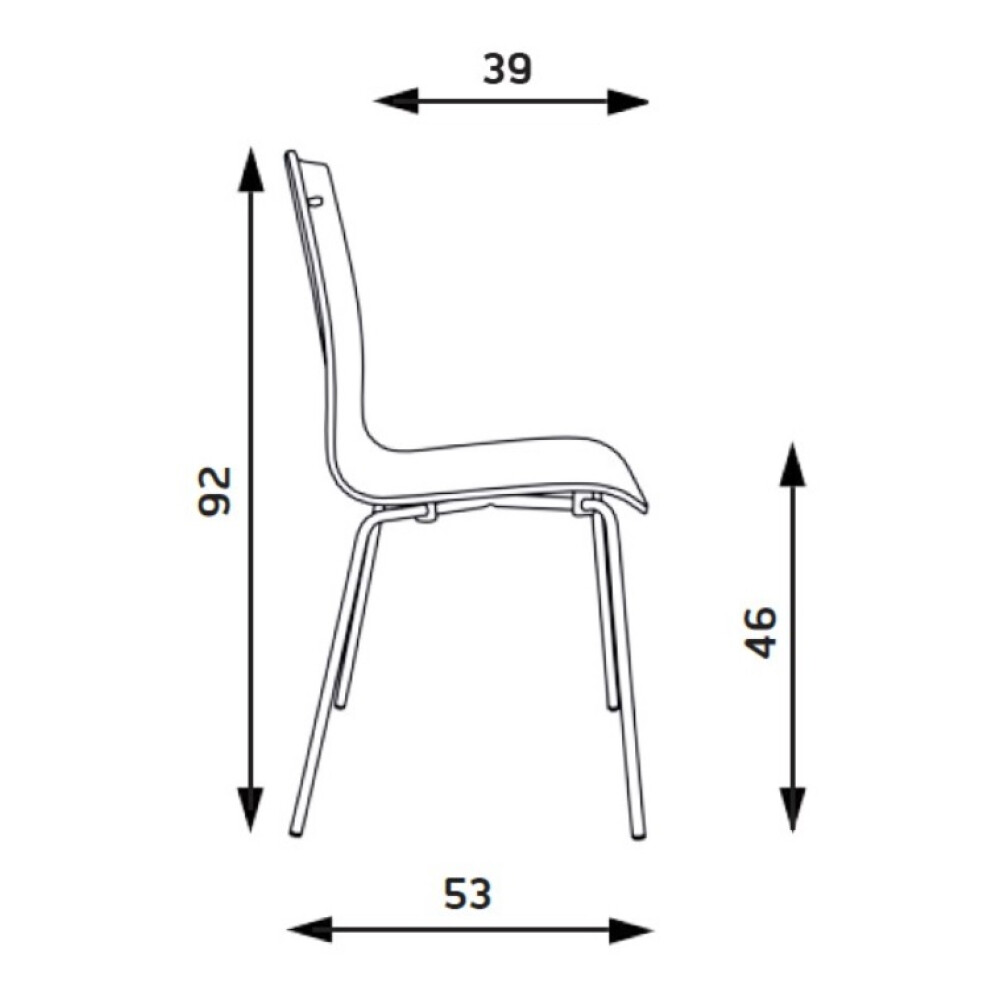 Jednací židle TULIP s čalouněným sedákem