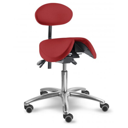 zdravotnická stolička s děleným naklápěcím sedákem a oporou zad 1215 S