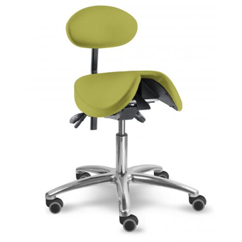 zdravotnická stolička s děleným naklápěcím sedákem a oporou zad 1215 S