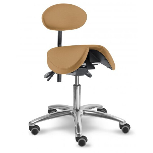 zdravotnická stolička s děleným naklápěcím sedákem a oporou zad 1215 S