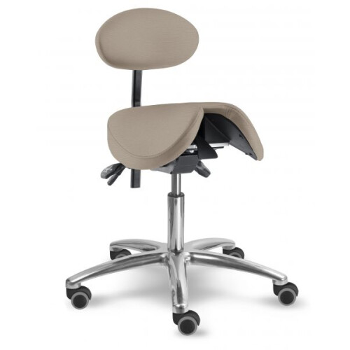 zdravotnická stolička s děleným naklápěcím sedákem a oporou zad 1215 S