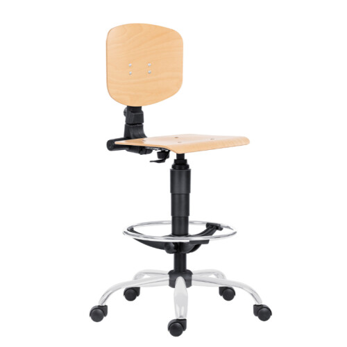 Dílenská židle 1290 L NOR s bukovou překližkou