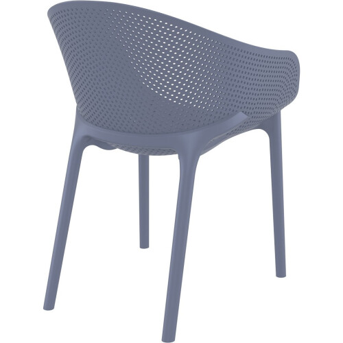 Plastová židle SKY PRO  tmavě šedá