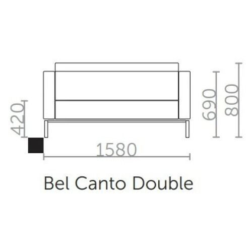 Dvojsedák BEL CANTO DOUBLE rozměry
