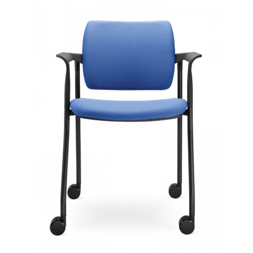 Konferenční čalouněná židle DREAM 110 s kolečky a područkami