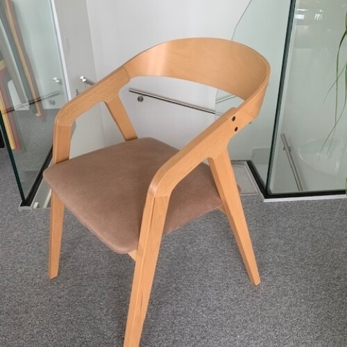 Židle FRAME - buk přírodní + sedák světle hnědý