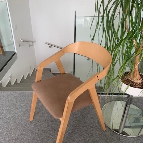 Židle FRAME - buk přírodní + sedák světle hnědý