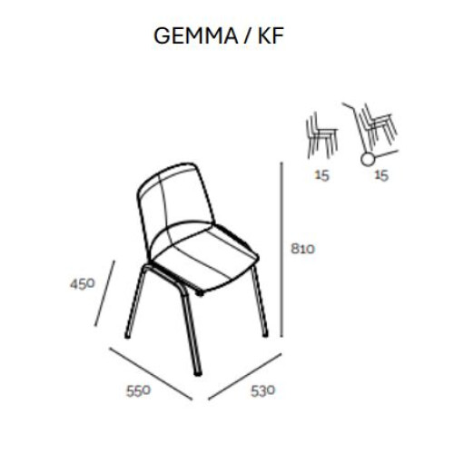 Plastová židle GEMMA KF