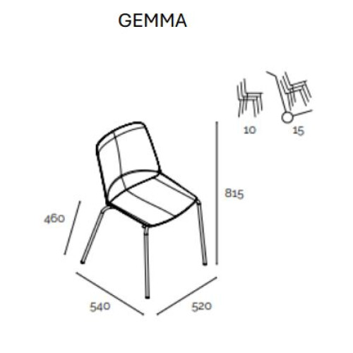 Plastová židle GEMMA