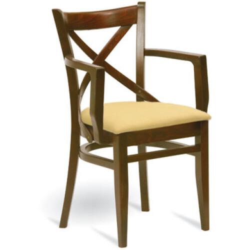 Dřevěná židle s područkami B-5245
