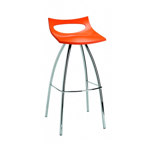 Plastová barová židle DIABLO 65 oranžová