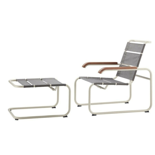 Relaxační křeslo THONET  S 35 N All Seasons s podnožkou