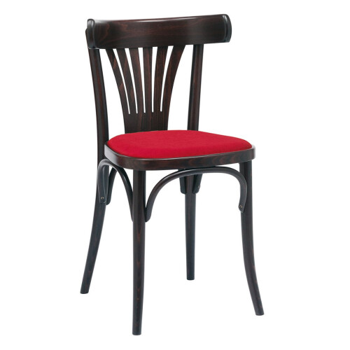 Dřevěná židle 056 s čalouněným sedákem