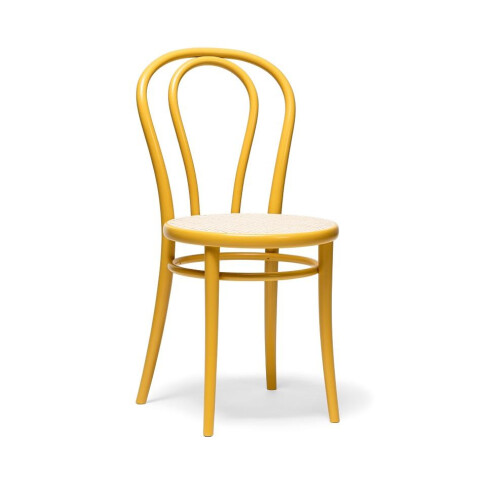 Dřevěná ohýbaná židle 018  s čalouněným sedákem