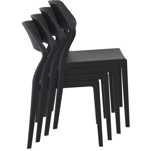 Plastová židle SNOW černá