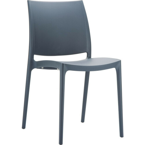 Plastová židle MAYA - tmavě šedá