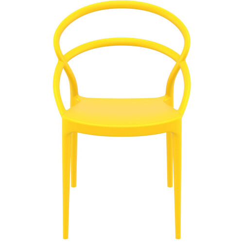 Plastová židle PIA - žlutá