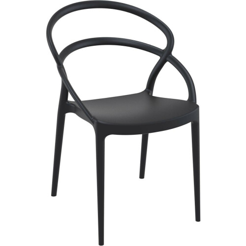 Plastová židle PIA - černá