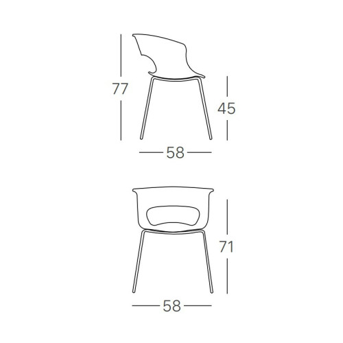 Plastová židle MISS B