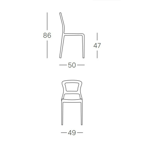 Plastová židle PEPPER