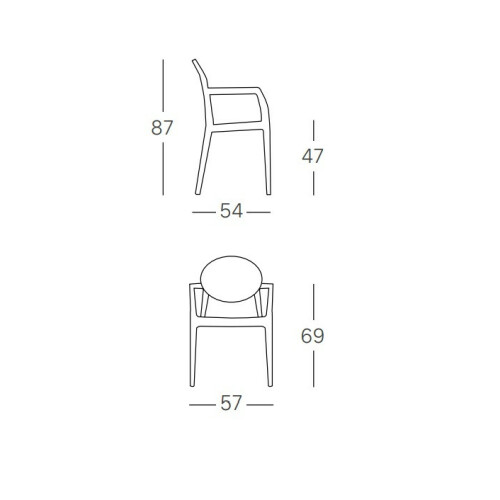 Plastová židle IGLOO armchair technopolymer 