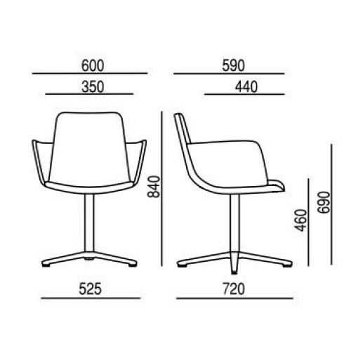 Designová židle EDGE 4201.01