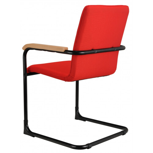 Kovová židle SWING s černou kostrou a dřevěnými područkami