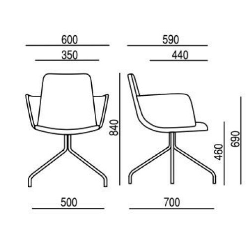 Designová židle EDGE 4201.03, 4202.03