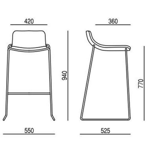 Designová židle EDGE 4201.15, 4202.15