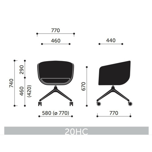 Konferenční křeslo otočné NU 20HC
