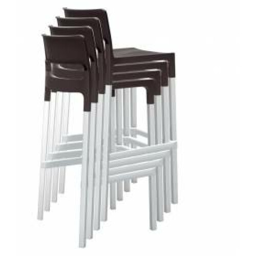 Černé barové židle DIVO stohovatelná