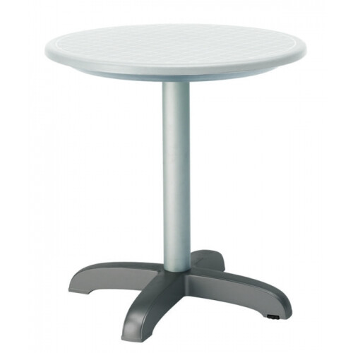Stůl plastový DODO table, hliník - lněná