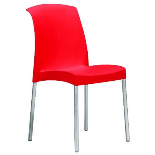 Plastová venkovní židle JANY, Červená