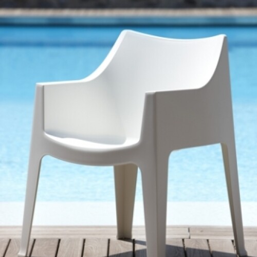Bílá plastová židle COCCOLONA