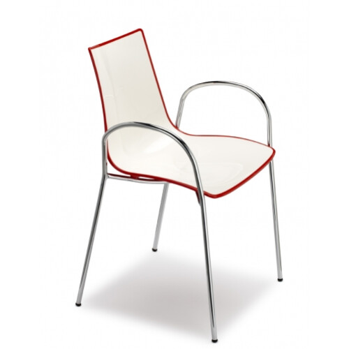 Plastová židle s područkami ZEBRA BICOLORE armchair