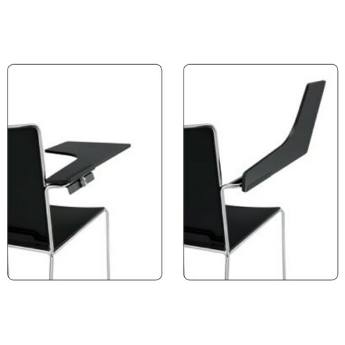 Plastová židle FILO s čalouněním s područkami + stolek