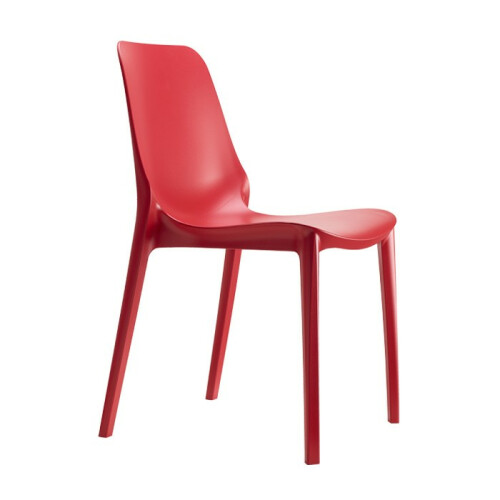 Plastová židle GINEVRA - barva červená