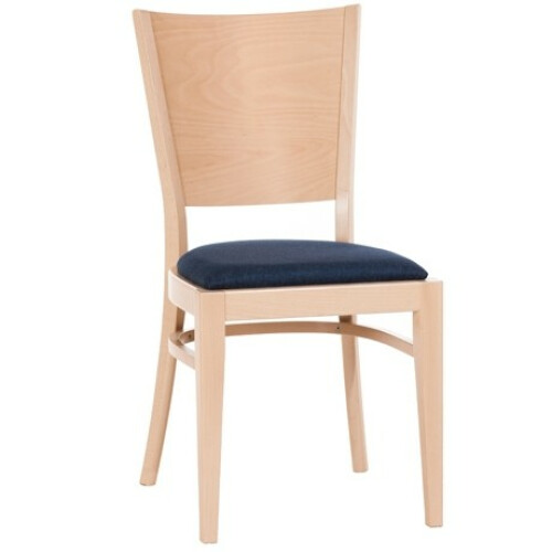 Dřevěná židle Norma s čalouněným sedákem 313 917