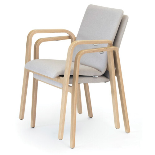 Designová židle LOOP CUATRO C – stohovatelná čalouněná židle