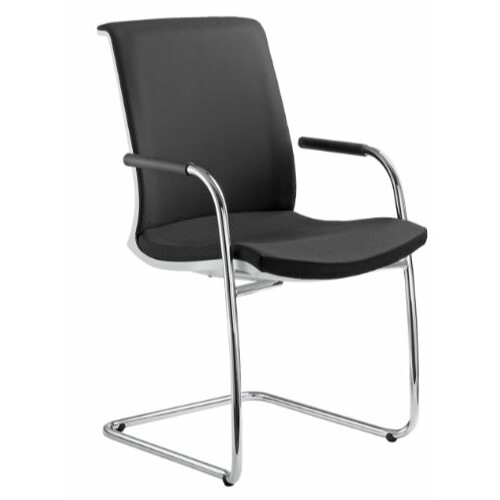 Konferenční židle LYRA NET 214 rám bílý, kostra chrom