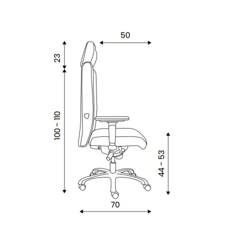 Kancelářské křeslo NONSTOP rozměry