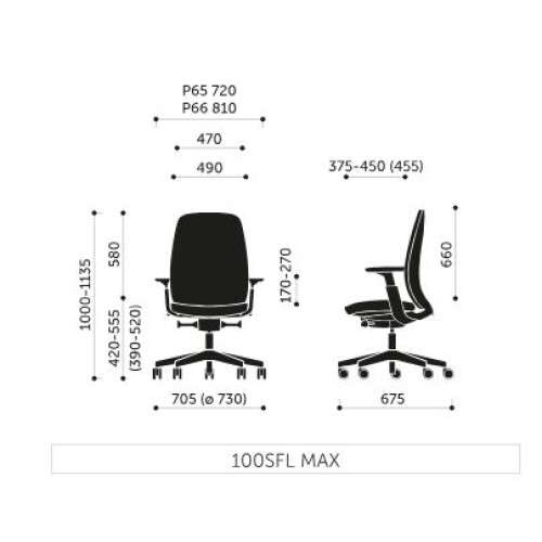 Kancelářská židle Pace 100SFL MAX