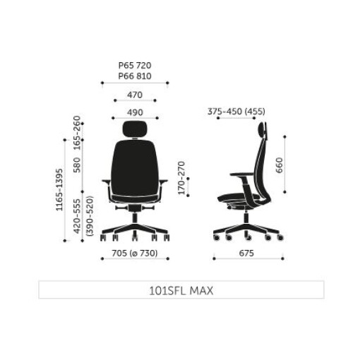 Kancelářská židle Pace 101SFL MAX