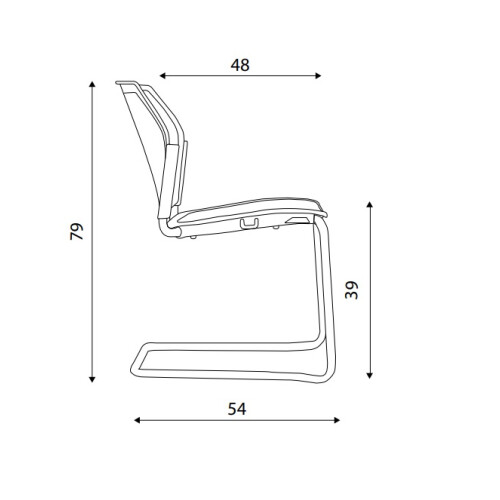 Plastová židle LOGOS cantilever s područkami