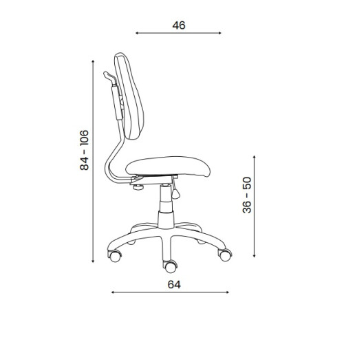Rostoucí židle FUXO S-line rozměry