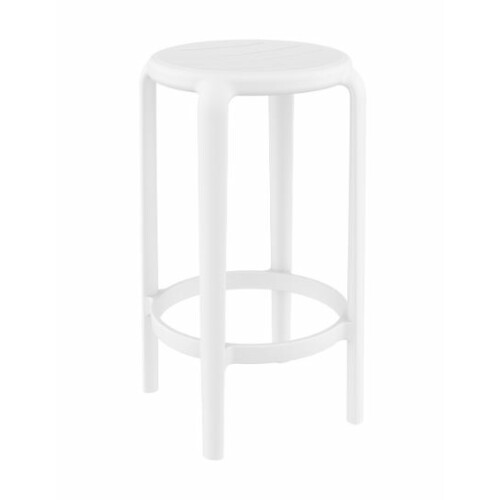 Plastová barová židle TOM 65 bílá