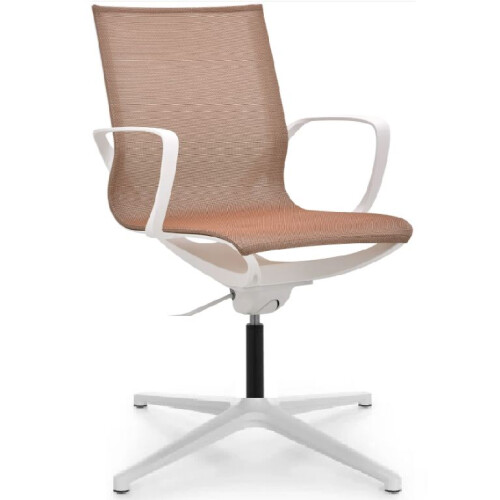 Konferenční židle ZERO G plasty bílé s područkami